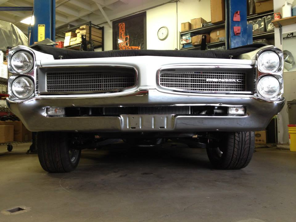 front and grill of 1966 Pontiac Le Mans convertible with a LSA V8