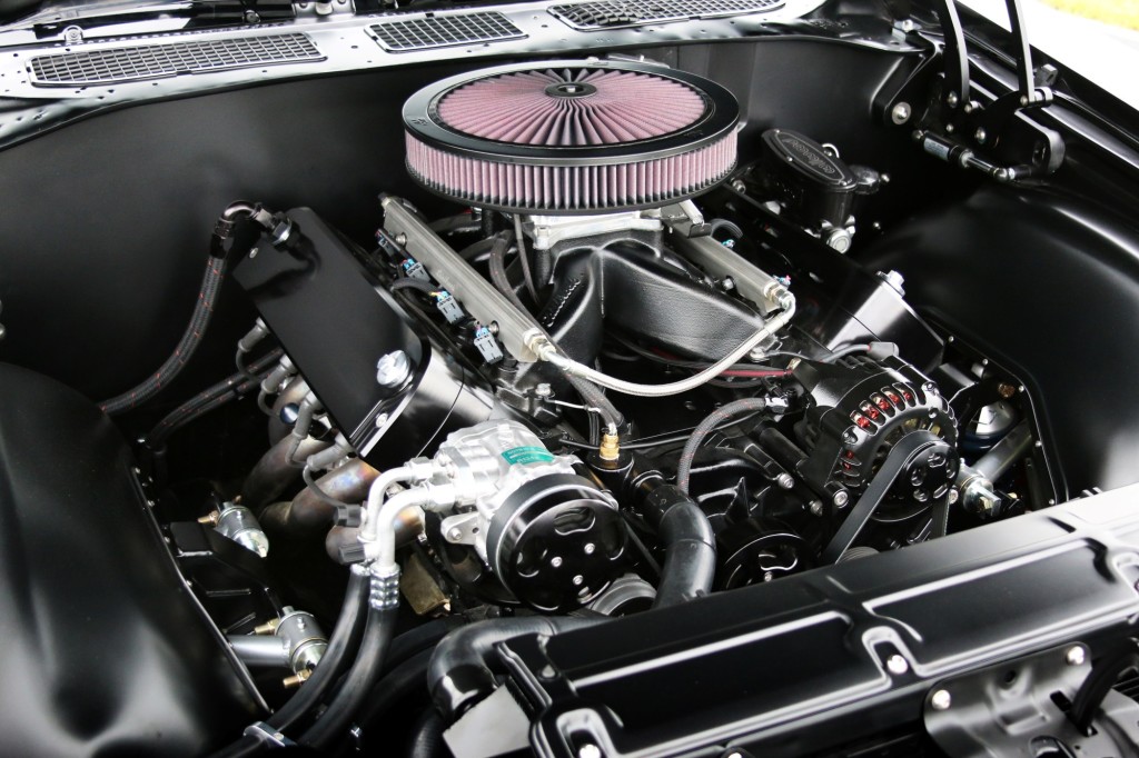 585 horsepower LS3 V8 inside 1970 Chevelle engine bay