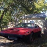 1976 Ferrari Dino being picked up for a V8 swap