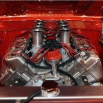 Ford Can-Am 494 ci V8 inside 1969 Mustang engine bay