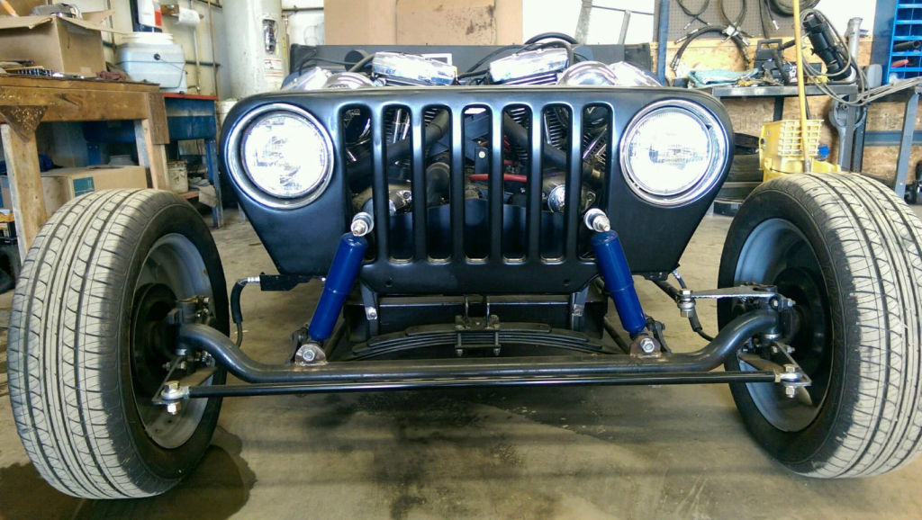 Jeep with four Harley-Davidson Evolution V-Twin engines