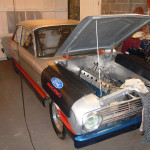 1962 Ford Falcon with inline-six motor with head made from two LSx heads