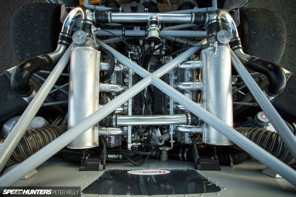 twin-turbo M28.41 V8 in Finn Arne Sivertsen's highly customized 1998 Porsche Boxster