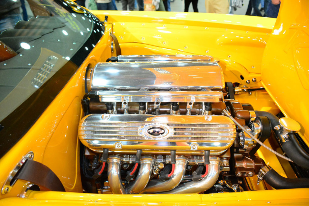 850 horsepower LSx V8 inside 1964 Buick Riviera Rivision engine bay