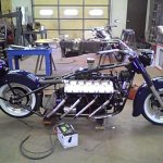 Lincoln-Zephyr flathead V12 powered motorcycle