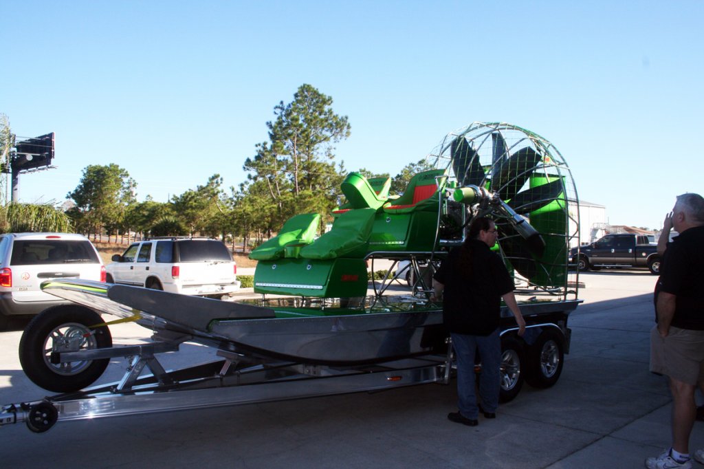 Air Boat with Nelson Racing built twin-turbo big-block Chevy V8