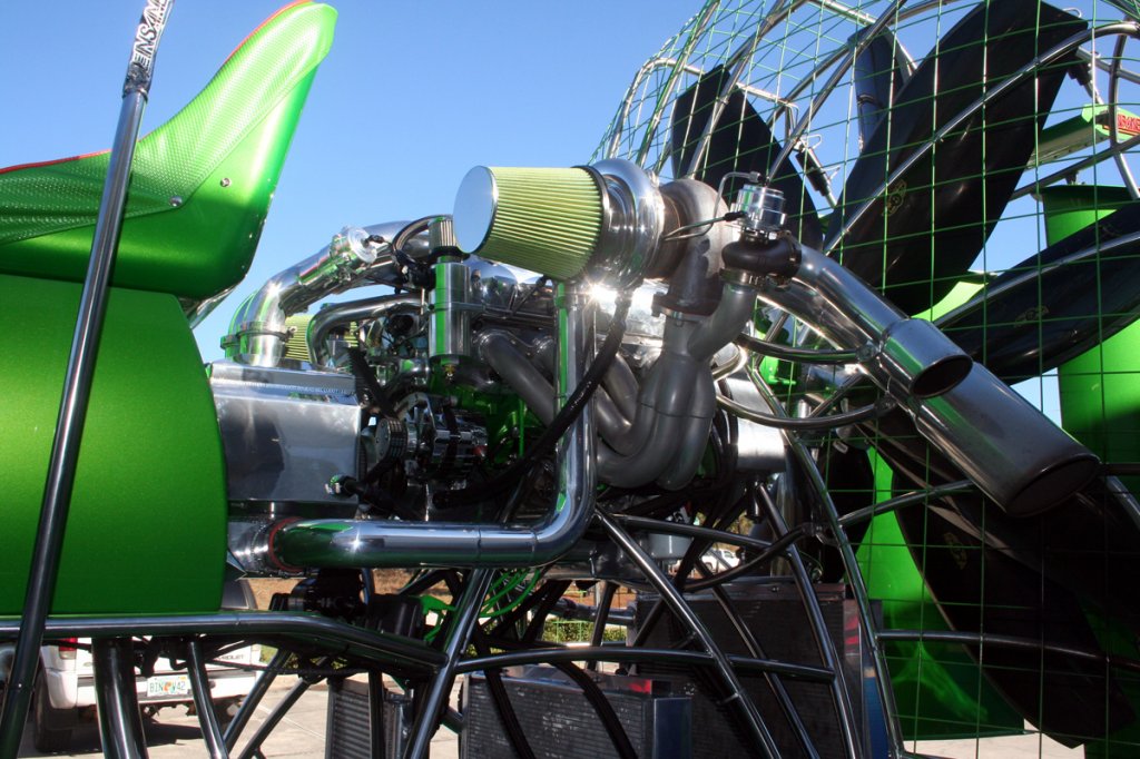 Air Boat with Nelson Racing built twin-turbo big-block Chevy V8