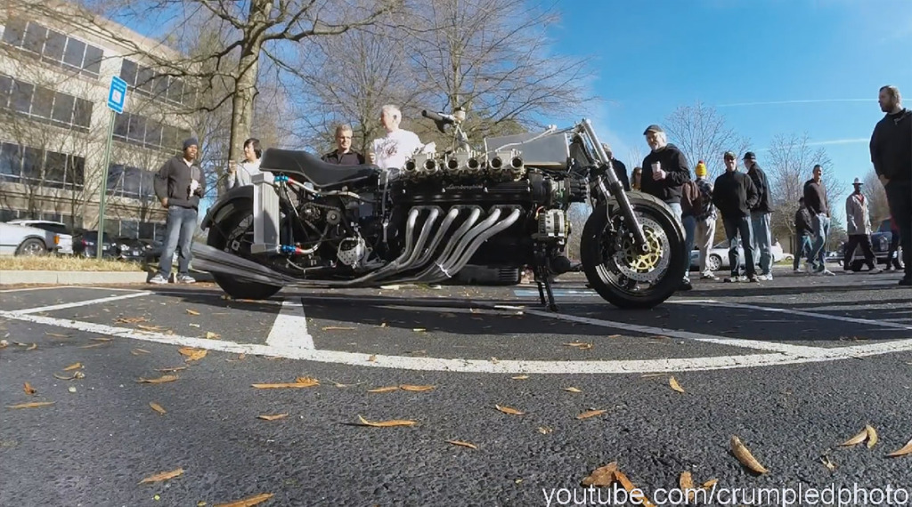 Motorcycle with a Lamborghini V12