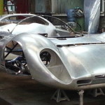 side of all aluminum body Ferrari 330 P4 replica by P4 by Norwood