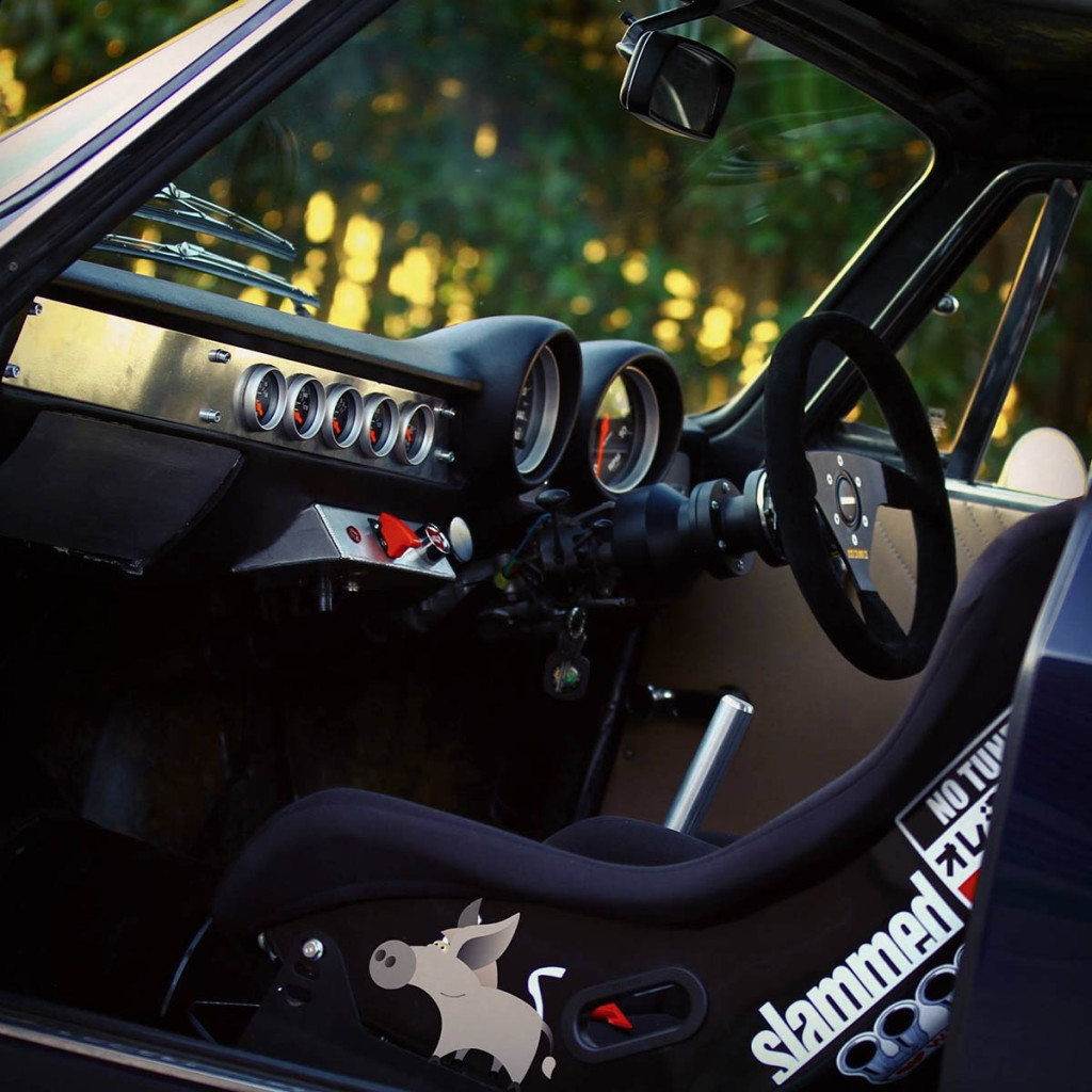 interior of a Alfa Romeo 105 with a turbocharged Nissan SR20