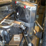 suspension and radiator for custom hot rod with twin-turbo Toyota V12