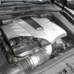 Toyota 3UZ-FE V8 inside Porsche Cayenne engine bay
