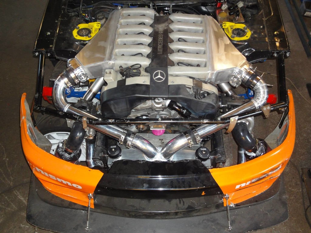 Christian Jæger Nissan R33 with a Twin-turbo Mercedes M120 V12