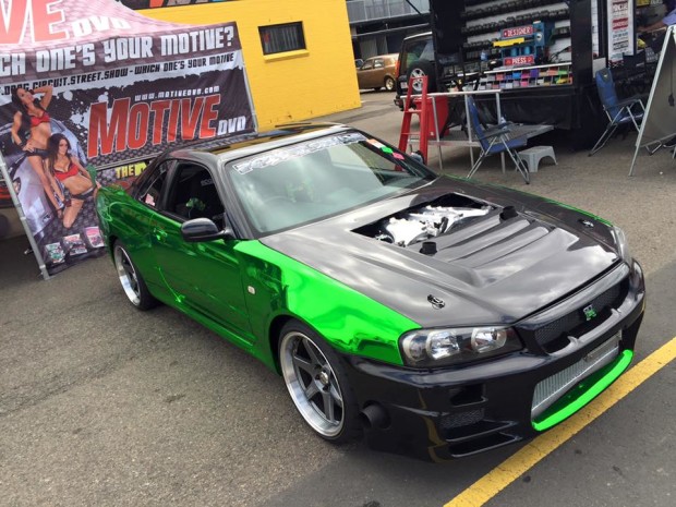 Project Erubisu R34 Skyline with a VR38DETT at Powercruise 60