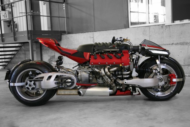 Lazareth LM 847 Motorcycle with a Maserati V8