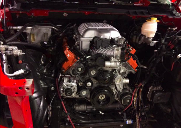 Dodge Ram 1500 truck with a 6.2 L Hellcat V8
