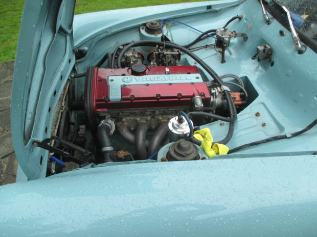 1967 Ford Anglia with a Vauxhall 2.0 L 20XE inline-four