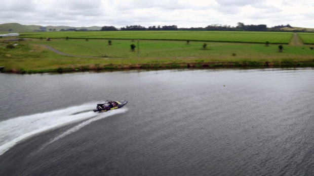 Jetsprint Boat Powered by a Twin-Turbo VK56 V8