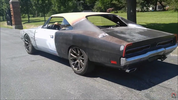 1969 Dodge Charger with a 2016 Hellcat chassis and powertrain