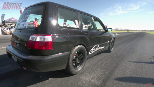 2000 Subaru Forester with a turbo 2.3 L EJ-series flat-four