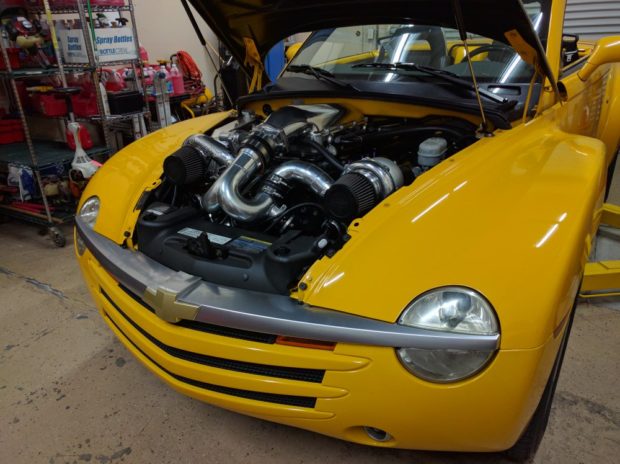 2004 Chevy SSR with a twin-turbo LSx V8