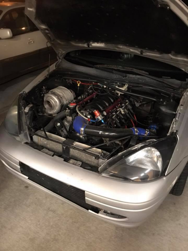 2004 Ford Focus with a Turbo 5.3 L LSx V8