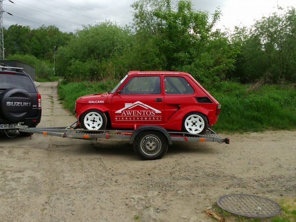 Fiat 126p with a Croma Turbo Inline-Four