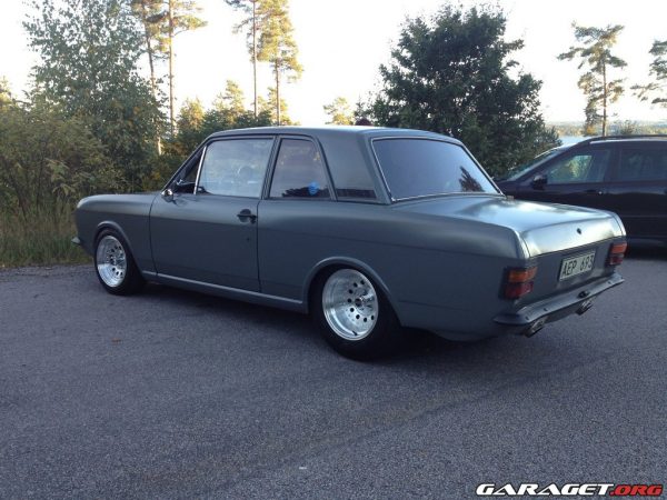 Ford Cortina with a Chevy V8