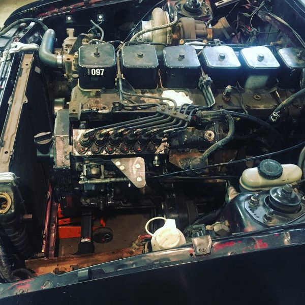 1988 Mustang with a 6BT Turbo Diesel Inline-Six