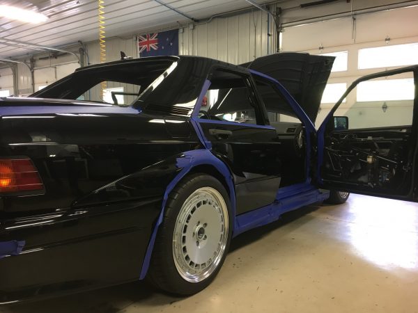 Mercedes 190E on a C63 AMG chassis