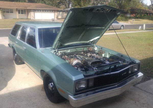 1978 Ford Fairmont wagon with a turbo 2JZ inline-six