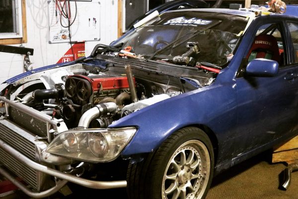 Lexus IS300 with a turbo 4G63 inline-four